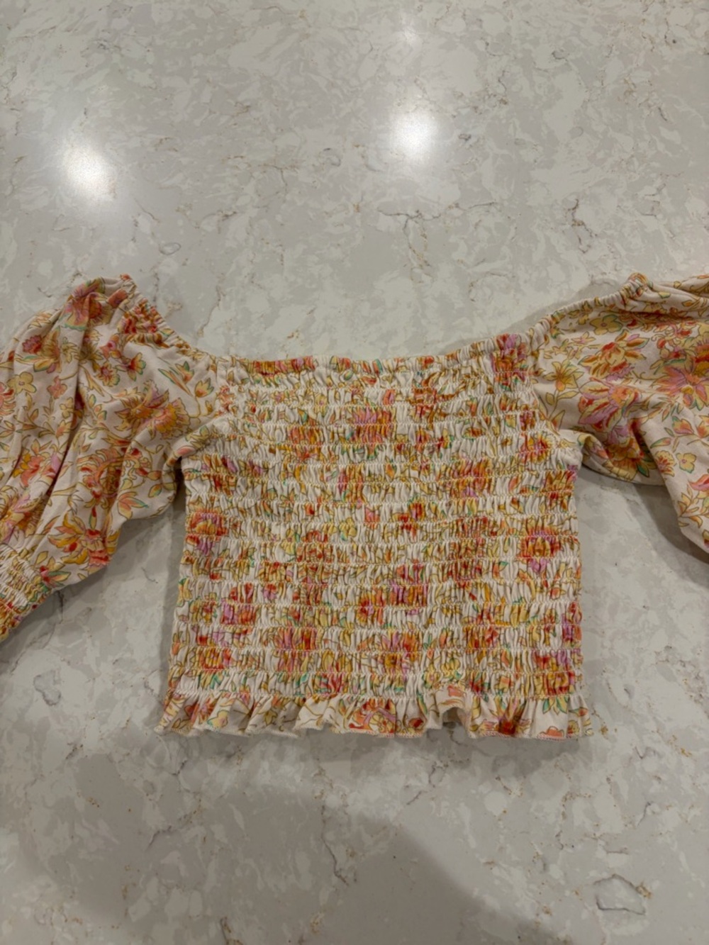 billabong orange floral top